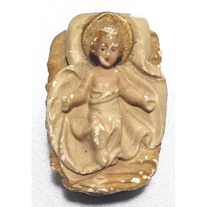 Jezus in krib, gemerkt 